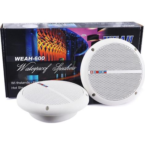 1 paire d'enceintes étanches WEAH-600, portables, à fixation plafond, 25 W, 4 haut-parleurs
