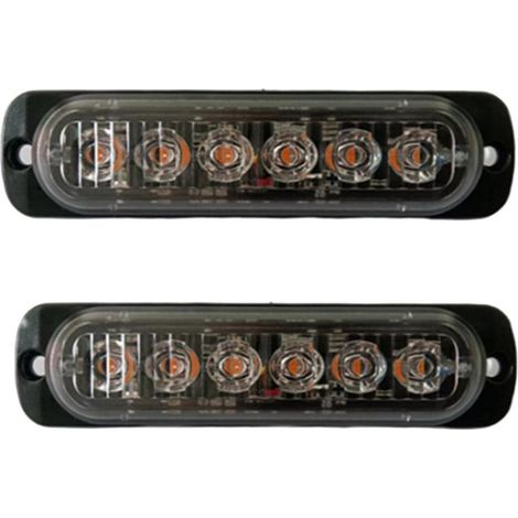 2 feux stroboscopiques à LED avec grille clignotante pour camion/voiture, gyrophare, feu de signalisation 1 (1/5)