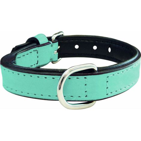 Collare per Cani Gloria 30 cm Trapunta Pelle Azzurro (1/5)