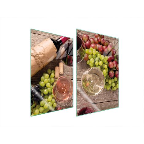 PIASTRA PROTETTIVA IN VETRO PER CUCINA 2x35x52 VINO (1/5)