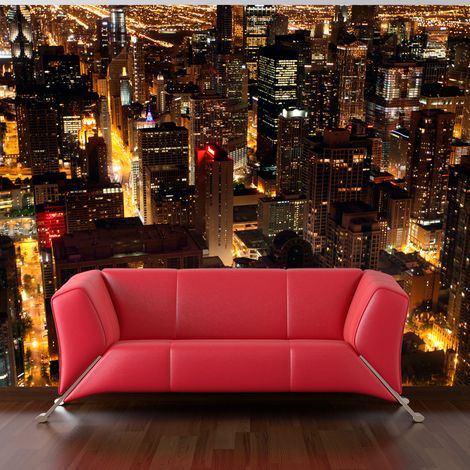 Fotomurale - Città di notte - Chicago, USA - 450x270 (1/4)