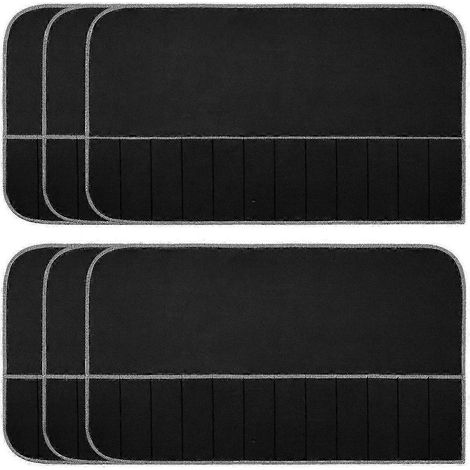 Pochettes de rangement pour argenterie, en feutre, pour couverts, protection anti-ternissement, lot de 6 (1/5)