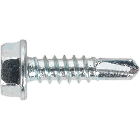 Sealey Self-Drilling Screw 4.8 x 19mm Hex Head Zinc Pack of 100 SDHX4819 (1/2)