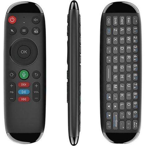 Télécommande Vocale - Souris Volante Sans Fil M6 - Pour Android TV Box et Ordinateur Portable - Rétroéclairage - 15 m - USB - Noir