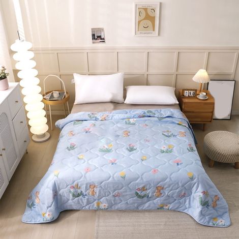 Couette Été - Coton Lavé Respirant - Pour Literie Fraîche - 100 x 150 cm - 1 Pièce (1/5)