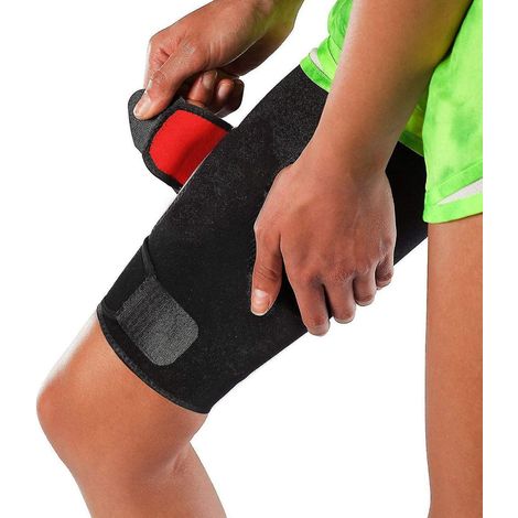 Verstellbare, unisex Oberschenkelstütze, atmungsaktive, rutschfeste Neopren-Kompressionsmanschette für die hintere Oberschenkelmuskulatur