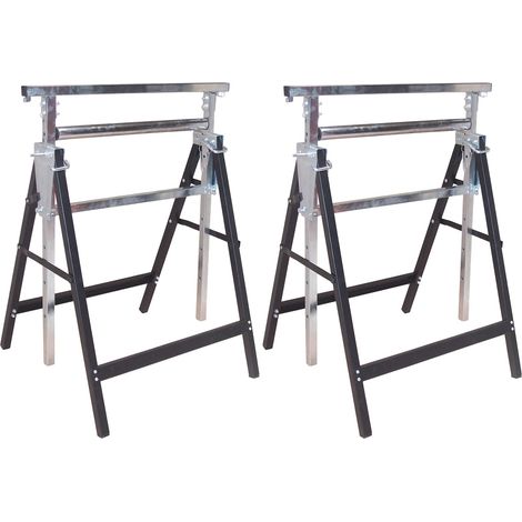 2x Metall Klappbock Unterstellbock Gerüstbock Stützbock Rollenbock verstellbar