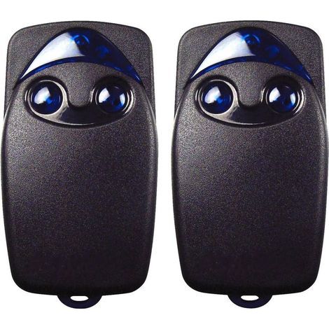2 telecomandi Flo2r-s a 2 pulsanti da 433,92 MHz per porte da garage elettriche, compatibili con il telecomando per porte da garage Nice Remote. (1/5)