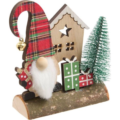 GNOMO DE MADERA DECO TRONCO H12 - Feeric lights & christmas (1/3)