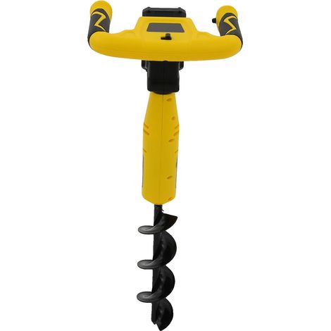 Foreuse à poteau sans fil, 550 RPM, batterie rechargeable, JAUNE, une batterie (1/2)