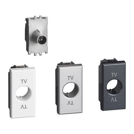 Bticino Axolute - Borne de prise coaxiale TV 10dB 1M H4202P10
