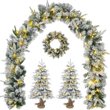 Mini Árbol de Navidad 45 cm 125 LED Blanco Cálido PVC y PE vidaXL (1/5)