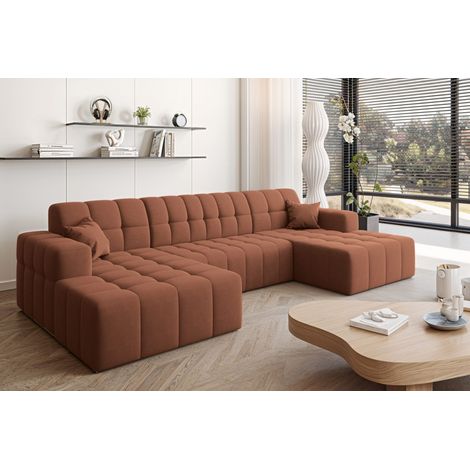 Ecksofa Nimes in U-Form, stoff Portland Kupfer (1/5)