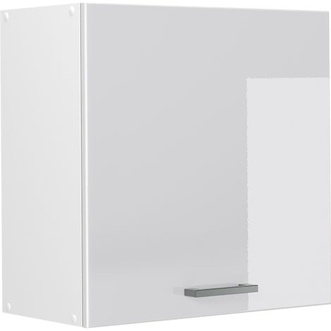 Armario colgante R-Line, Blanco alto brillo, 60 cm con 1 puerta, Vicco