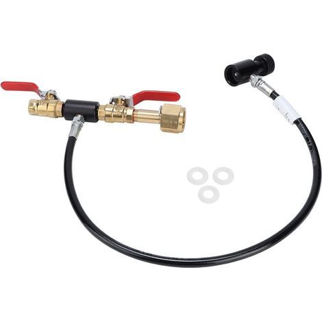 Kit de remplissage de cylindre CO2 SodaStream, adaptateur de remplissage de cylindre CO2, connecteur de bouteille, adaptateur CO2 SodaStream, adaptateur de remplissage de cylindre [24 pouces], pour di (1/5)