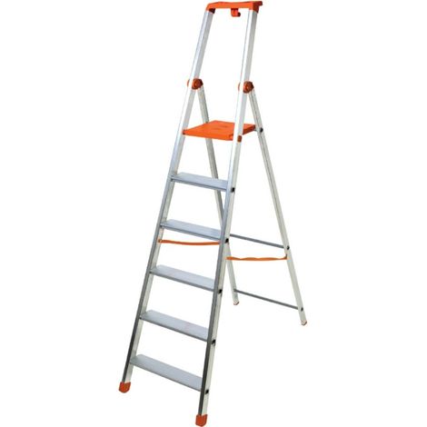 Trade Shop - Escalera De Aluminio Doméstica Gierre 'profesional' 6 7 8 Peldaños -     6 Grados