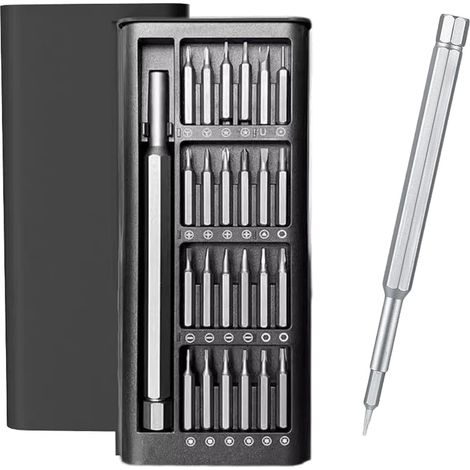 Jeu de tournevis de précision 24 en 1 - Mini tournevis de précision - Tournevis magnétique pour iPhone, drone, iPad, ordinateur portable, lunettes, montres