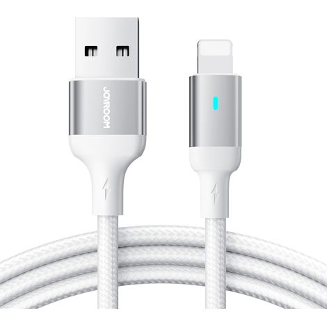 Cable USB Lightning para iPhone A10 Series 2.4A 1.2m blanco (1/5)