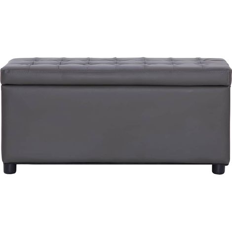 Maison Exclusive - Cassapanca 87,5 cm Grigia in Similpelle (1/5)