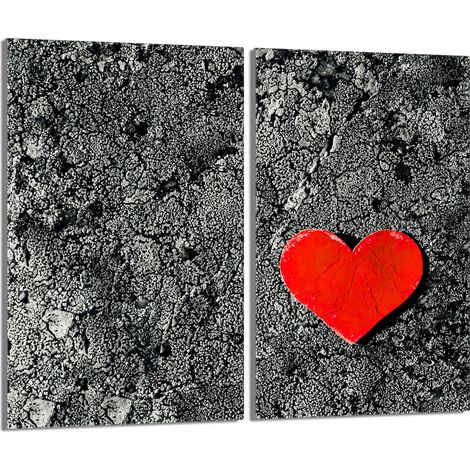 Glasschutzplatte für den Herd 2x30x52 Herz (1/5)