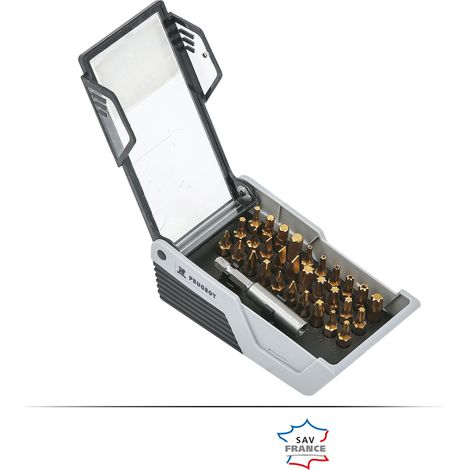 Coffret 31 pcs Embouts vissage TIN LG25mm Pro (1/3)