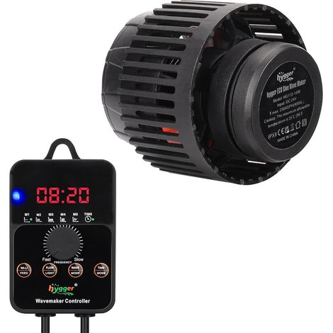 24/7 Mode Pompe Circulation Aquarium,9000LPH Pompe de Brassage Aquarium avec Intelligent Contrôleur,14W Silencieuse Wave Maker Aquarium Magnétique pour 158-739L Freshwater Saltwater Tanks (1/5)