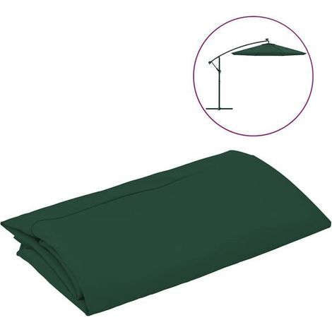 Toile de rechange pour parasol déporté vert de 300 cm (1/2)