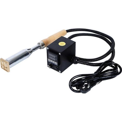 Machine à tamponner portable 300 W avec affichage numérique et fer à souder à poignée en bois pour cuir, gâteaux, bois et emballages (logo US) (1/5)