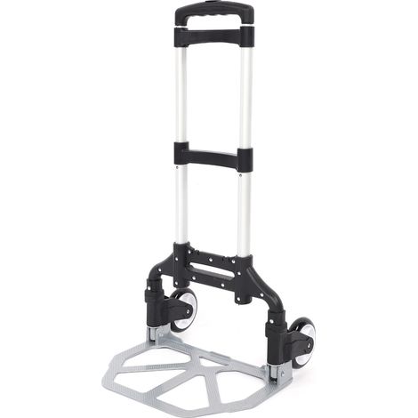Schwerlast-Sackkarre 80 kg, faltbar, kompakt, aus Aluminium, Gepäckwagen, zusammenklappbar (1/5)