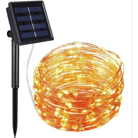 Solar-Lichterkette, 20 m, 200 LEDs, wasserdicht, für den Außenbereich (1/5)