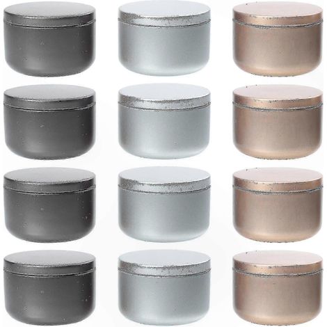12 boîtes métalliques hermétiques pour thé, lot de 12 conteneurs étanches pour feuilles de thé, usage domestique et bureau, boîte de conservation alimentaire (1/3)