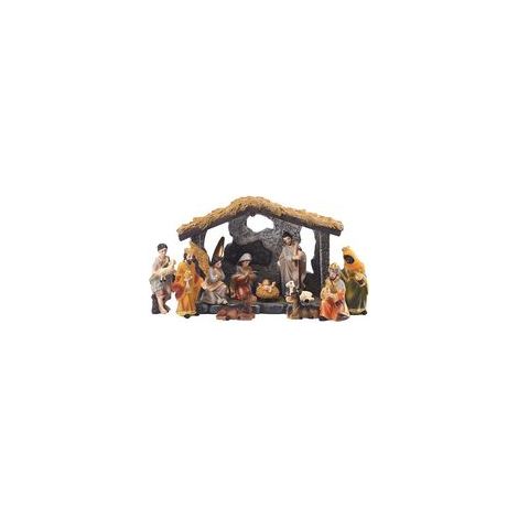 Crèche de Noël Groupe Scène Décorative en Résine Artisanale pour Fêtes