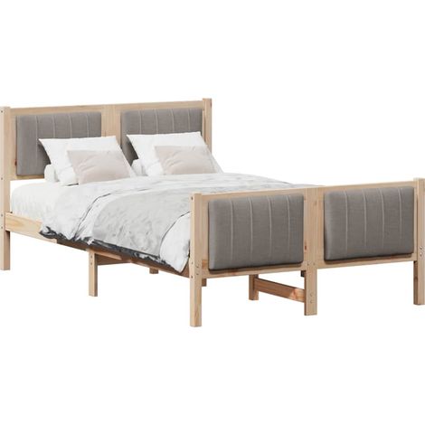 Maison Exclusive - Struttura del Letto con testiera Marrone e taupe 120 x 190 cm