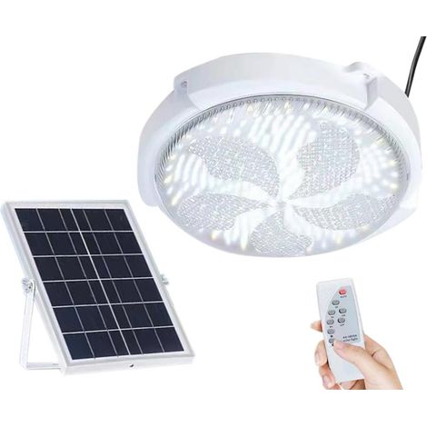 Suspension solaire avec télécommande, lampe de plafond pour intérieur/extérieur, grange, abri de jardin, gazebo, garage (1/5)