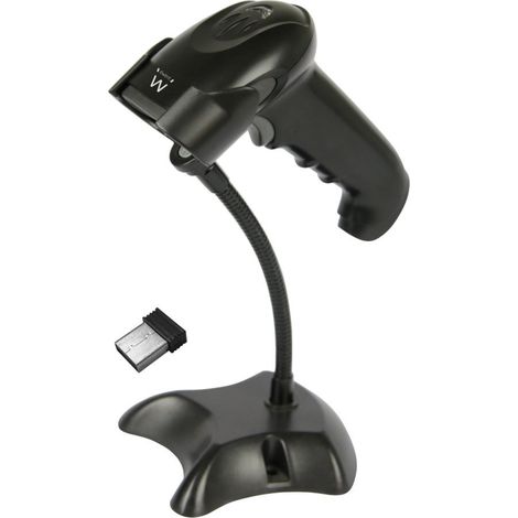 Ewent EW3431 lector de código de barras Lector de códigos de barras portátil 1D/2D LED Negro