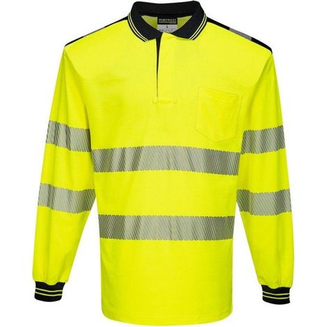 Pw3 Polo Haute Visibilité Ml Couleur : Jaune/noir Taille Xl - Portwest (1/2)