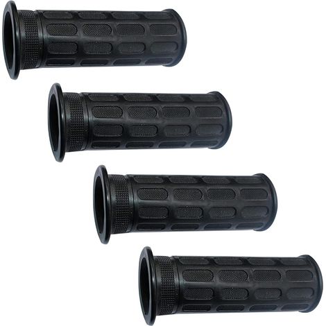 Lot de 4 poignées antidérapantes de 30 mm de diamètre intérieur en caoutchouc souple pour brouette (noir, 125 mm de longueur) (1/5)