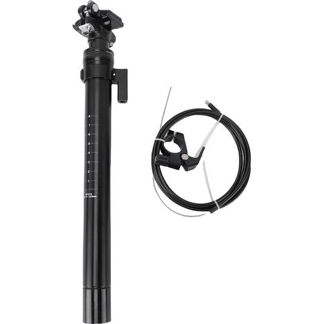 Tige de selle télescopique de vélo de route/VTT avec kit de câble et débattement de 125 mm en alliage d'aluminium (30,9 mm / 1,22 po) (1/5)