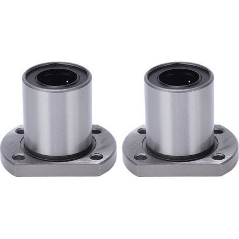 2 roulements à billes linéaires à bride ovale pour axes de mouvement linéaire CNC, diamètre intérieur 16 mm LMH16UU (1/5)