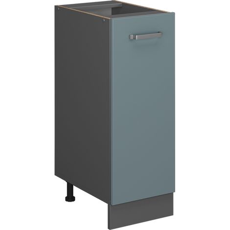 Armadio cucina dispensa alto R-Line, Grigio-blu, 30 cm senza piano di lavoro, Vicco