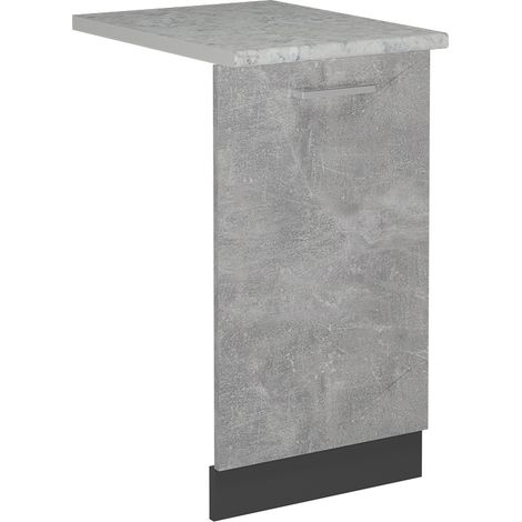 Tapa del lavavajillas R-Line, Hormigón, 45 cm , ET Mármol, Vicco