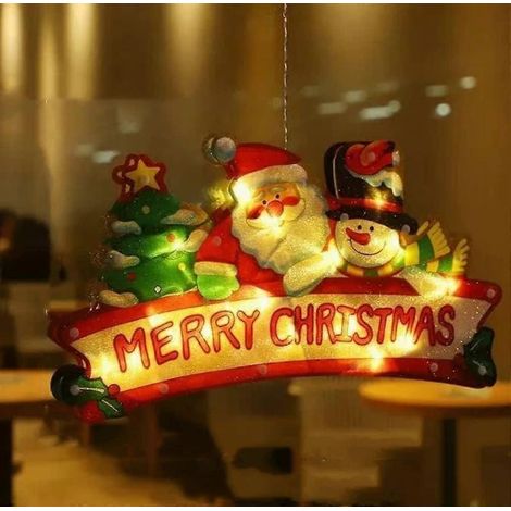 Weihnachts-Lichterkette für Fensterdekoration, batteriebetriebene Lichterkette für Weihnachten – Frohe Weihnachten (1/5)