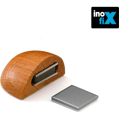 Butée Porte Magnétique Chêne Adhésive Fixation Adhésive, Design Bois De Chêne - Inofix