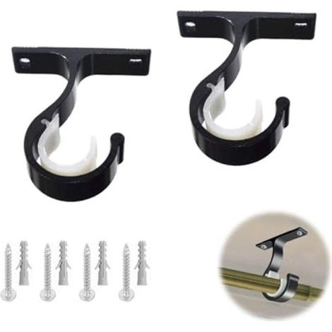 Staffa per asta per tende da soffitto resistente, diametro 28 mm (1/5)