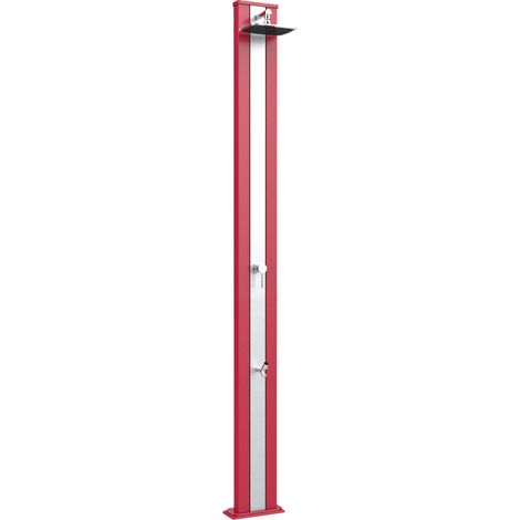 Doccia da Esterno Giardino Miscelatore e Lavapiedi Arkema Spring S Fascia Inox Cherry (1/5)