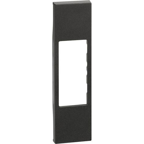 Plastron de finition Living Now pour prise RJ45 1 module - noir (BTKG07)