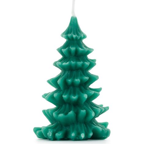 Candela per albero di Natale, 10 cm, verde scuro (1/5)