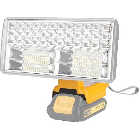 Lampe LED sans fil 4200 lm compatible avec batterie au lithium 18V, lampe de travail 18V pour camping, réparation de voiture, éclairage d'urgence et chantier (1/5)