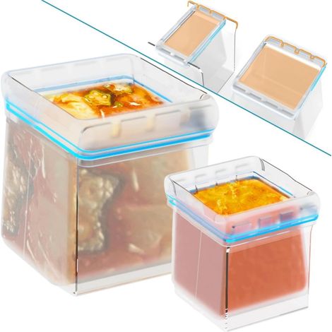 Verstellbarer Acryl-Gefrierbeutel-Füllständer – Küchenorganizer für Gefrierbeutel (1/5)