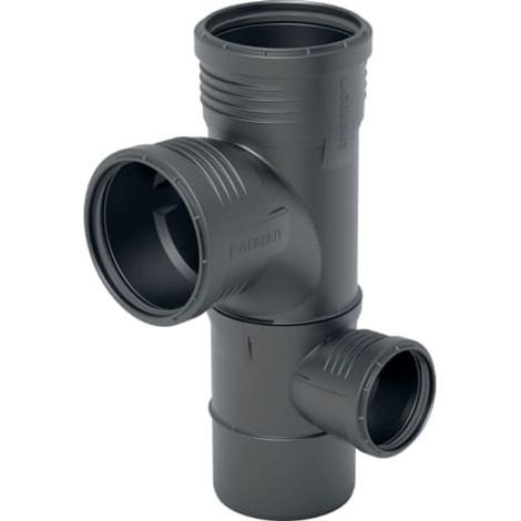 Geberit Silent-PP Kombibogeneckabzweig 87,5° rechts,  DN 90 / 90 / 50, 390.462.14.1
